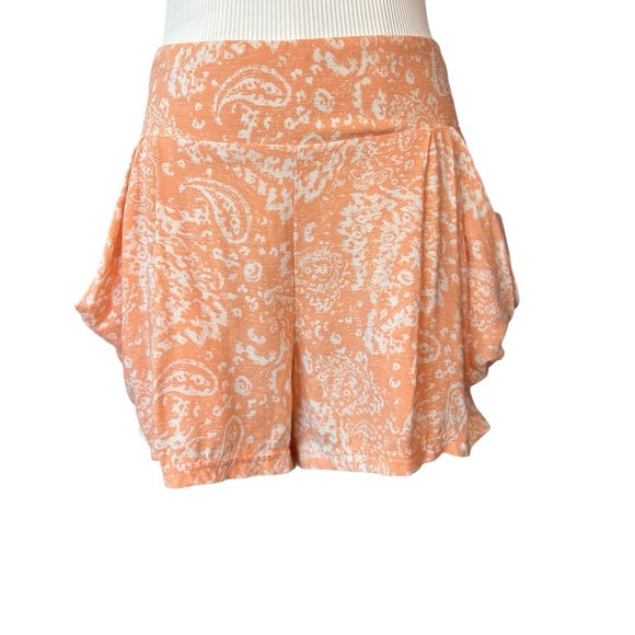 Free People Pants - 🆕 🍑 NWT FREE PEOPLE Peach Tea Combo Paisley Draped Pocket Shorts | Women’s Small